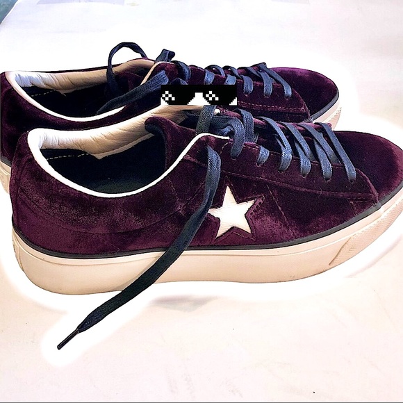 New Converse One Star Platform OX Dk Sangria/Egret - Picture 7 of 7